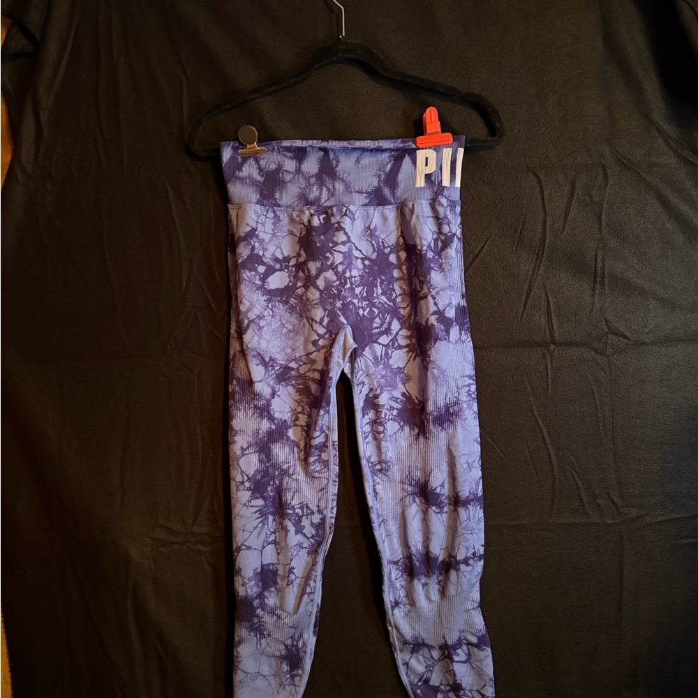 Victoria's Secret Purple Tie-Dye Leggings